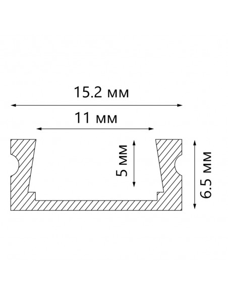 Perfil para tira de LED CAB262 (tendido), color plata