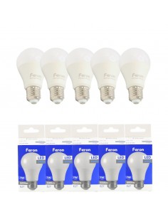 Bombilla Led E27 A60 globo 7W 6400K 2