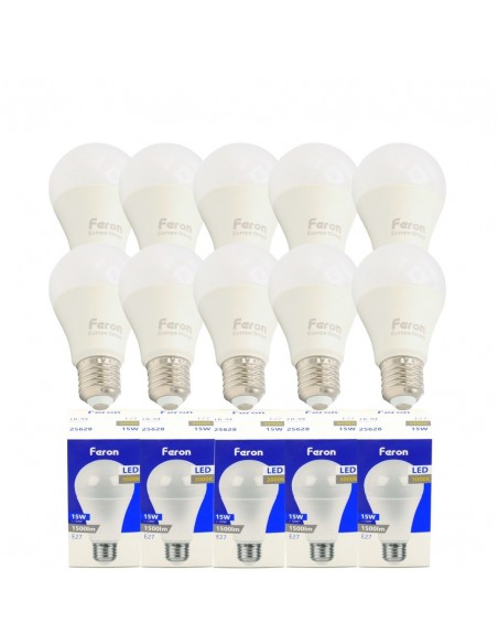 Bombilla Led E27 A60 globo 15w 3000K