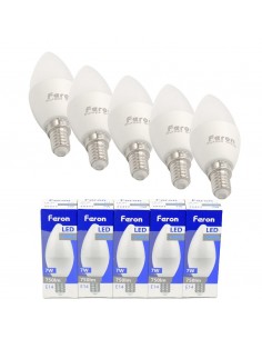 Bombilla Led E14 vela 7w 6400K 2