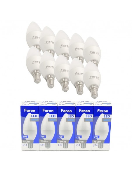 Bombilla Led E14 vela 7w 6400K
