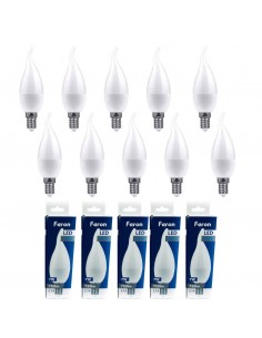 Bombilla Led E 14 vela viento 7w 6400K 2