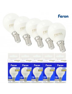 Bombilla dicroica Led E14 globo G45 7w 3000K 2