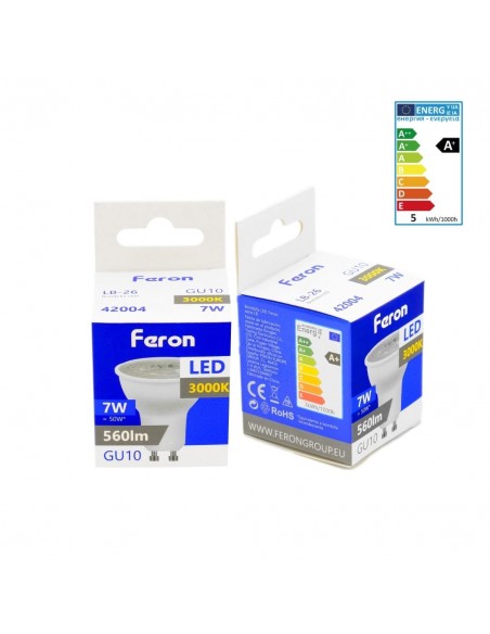 Bombilla dicroica led GU10 7w 3000k 110º