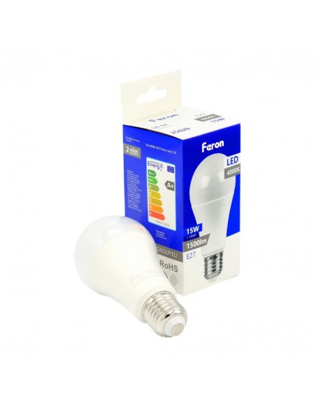 Bombilla Led E27 A60 globo 15w 4000K (10 Unidades)