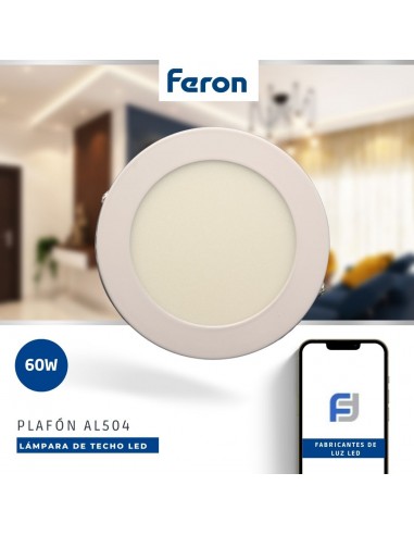 Plafón LED superficie redondo FERON AL504, 18w, 6400k