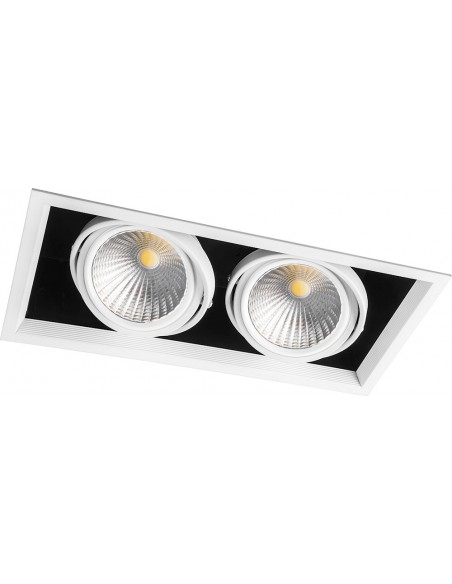 Foco downlight cuadrado orientable 2*30w 3000k