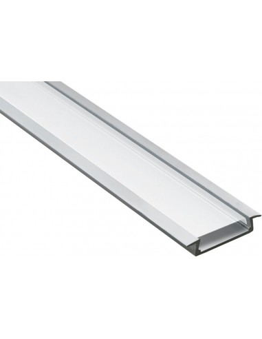 Perfil para tira de LED CAB252 (empotrado ancho), color plata
