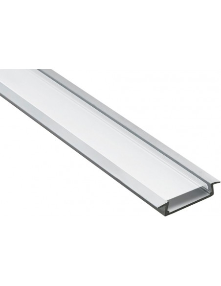 Perfil para tira de LED CAB252 (empotrado ancho), color plata