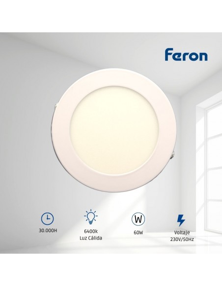 Plafón LED superficie FERON AL504, 6W, 6400K
