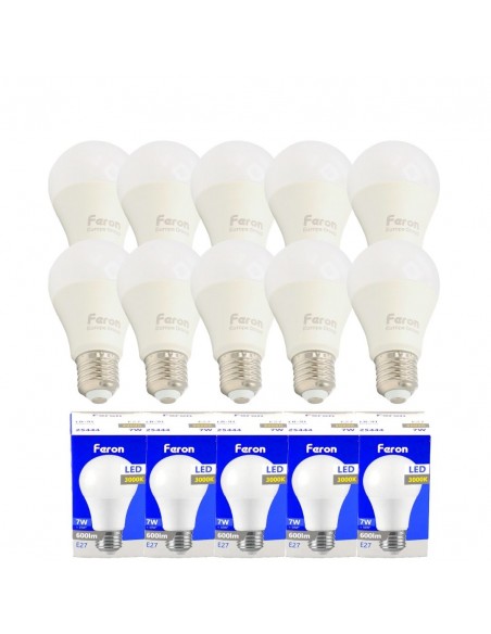 Bombilla Led E27 A60 globo 7w 3000K
