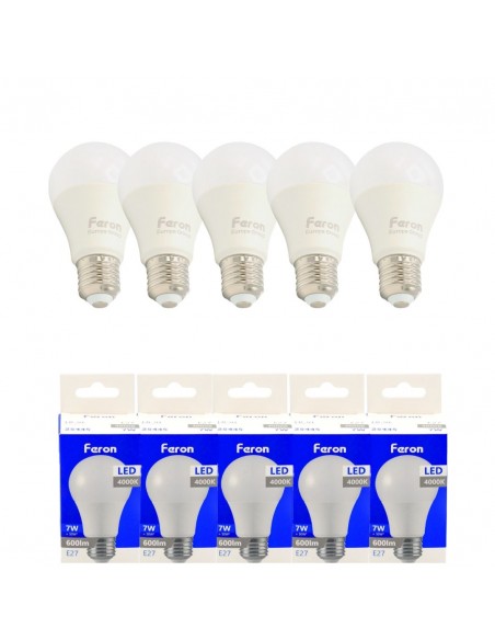 Bombilla Led E27 A60 globo 7w 4000K