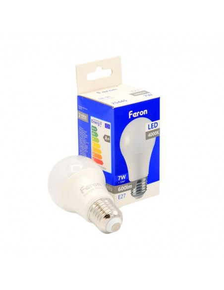Bombilla Led E27 A60 globo 7w 4000K