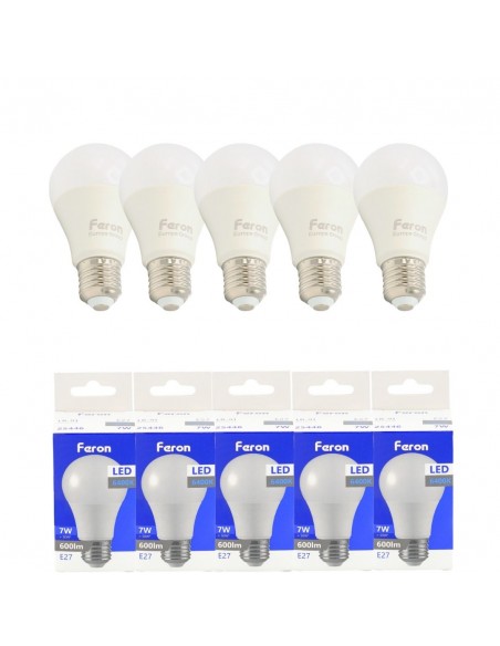 Bombilla Led E27 A60 globo 7W 6400K