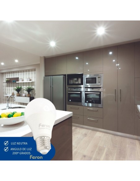 Bombilla Led E27 A60 globo 10w 4000K