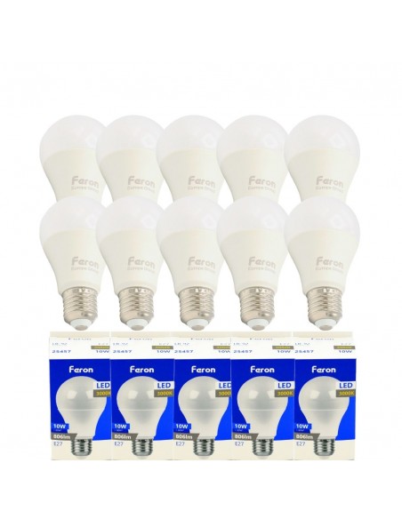 Bombilla Led E27 A60 globo 10w 4000K