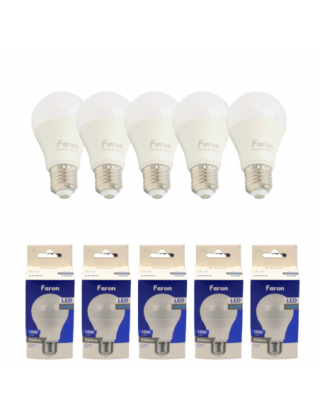 Bombilla Led E27 A60 globo 10w 6400K