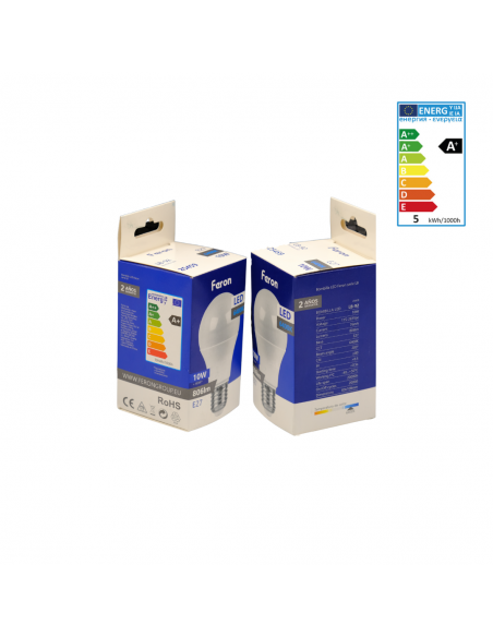 Bombilla Led E27 A60 globo 10w 6400K