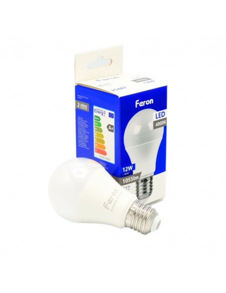 Bombilla Led E27 A60 globo 12w 4000K