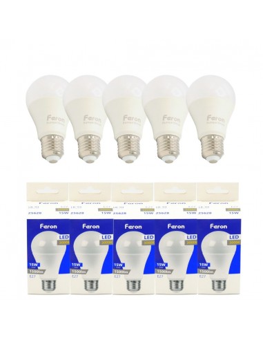 Bombilla Led E27 A60 globo 15w 3000K