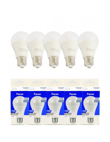 Bombilla Led E27 A60 globo 15w 6400K