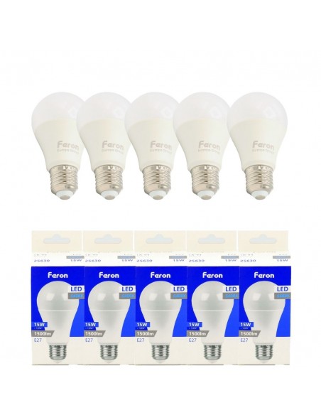 Bombilla Led E27 A60 globo 15w 6400K