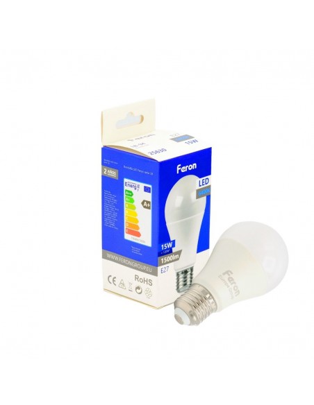 Bombilla Led E27 A60 globo 15w 6400K