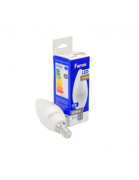 Bombilla Led E14 vela 5w 3000K
