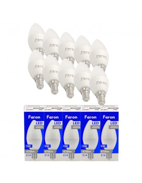 Bombilla Led E14 vela 5w 4000K