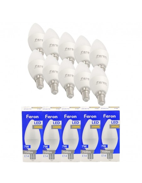 Bombilla Led E14 vela 7w 3000K