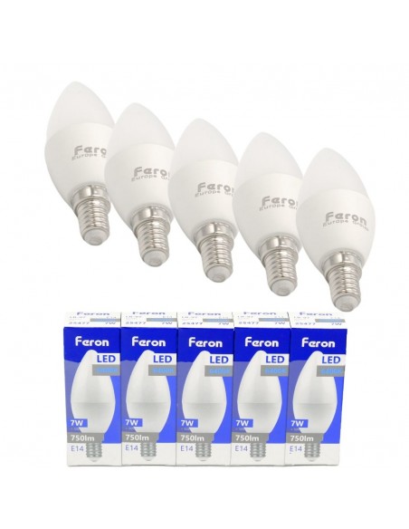 Bombilla Led E14 vela 7w 6400K