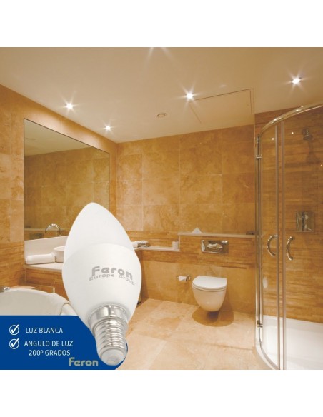Bombilla Led E14 vela 7w 6400K