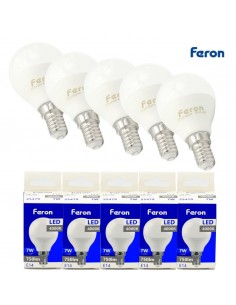 Bombilla Led E14 globo G45 7W 4000K 2
