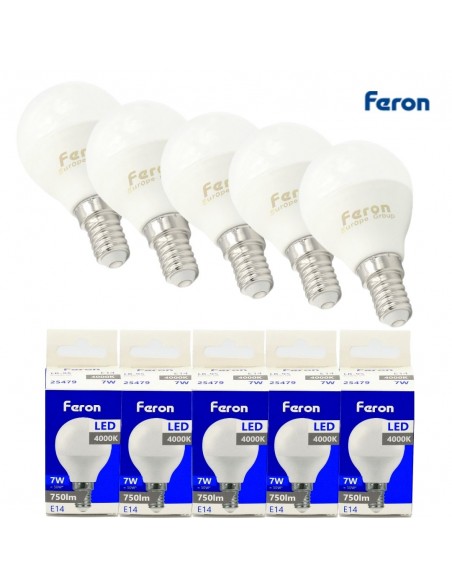 Bombilla Led E14 globo G45 7W 4000K