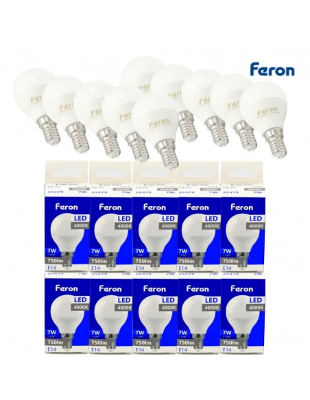 Bombilla Led E14 globo G45 7W 4000K