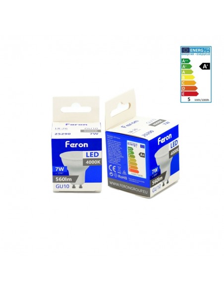 Bombilla dicroica led GU10 7w 4000K