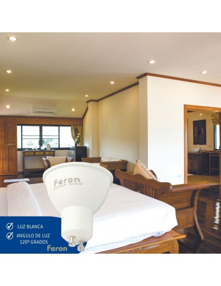 Bombilla dicroica led GU10 7w 6400K