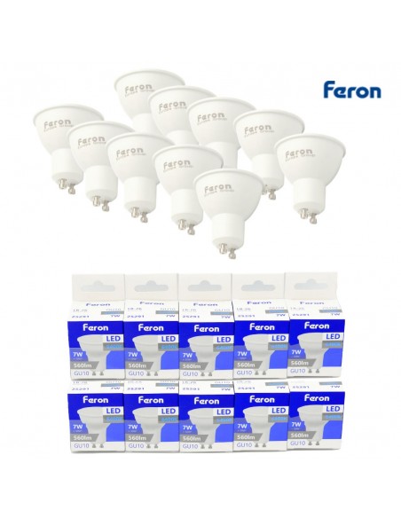 Bombilla dicroica led GU10 7w 6400K