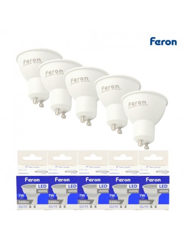 Bombilla dicroica led GU10 7w 4000k 38º