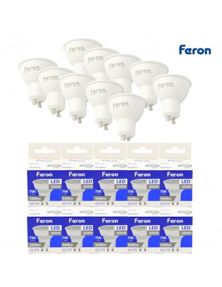 Bombilla dicroica led GU10 7w 4000k 110º