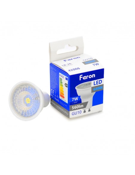 Bombilla dicroica led GU10 7w 6400k 110º