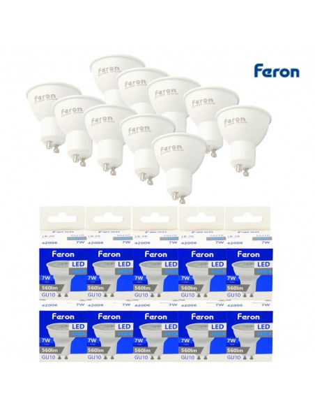 Bombilla dicroica led GU10 7w 6400k 110º